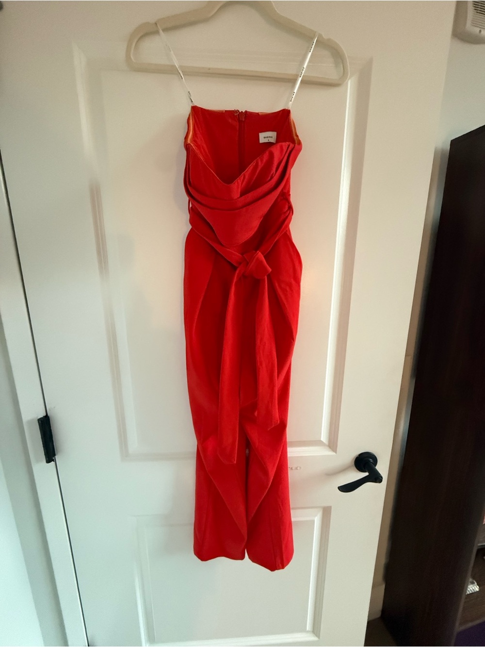 Sheike Strapless Red Jumpsuit - Picture 4 of 7